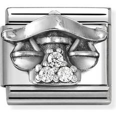 Nomination Classic Oxidised Silver CZ Libra Zodiac Charms