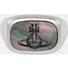 Vivienne Westwood Platinum Rings Vivienne Westwood York Ring Platinum-grey-mop - Unisex