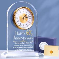 Acrylic Table Clocks 60th Anniversary Wedding Gift Quartz Table Clock