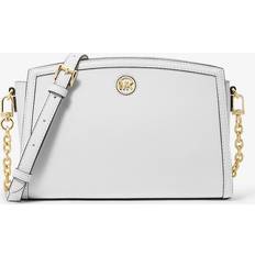 Skinn - Vita Handväskor Michael Kors Chantal Large Pebbled Leather Crossbody Bag - White