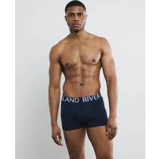 River Island Men Underwear River Island Pack Of 4 Sateen Stretch Ri Trunks - Blue