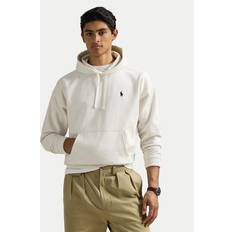 Beige - Men Jumpers Polo Ralph Lauren Relaxed Fit Logo Fleece Hoodie - White