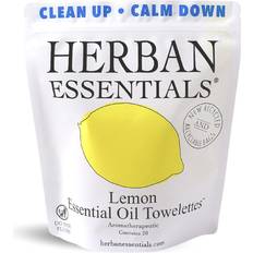 Herban Cowboy Skin Cleansing Herban Cowboy Lemon Towelettes Essential Oil Wipes 20 Count