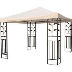 Spetebo Pavillon Ersatzdach Wasserdicht mit PVC Beschichtung 3 x 3 Meter - Beige