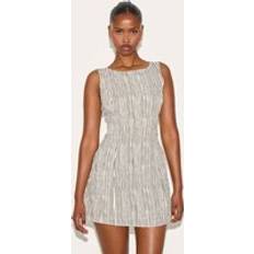 PrettyLittleThing Striped Boat Neck Dress - Black