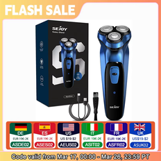SEJOY USB Electric Shaver Powerful Beard
