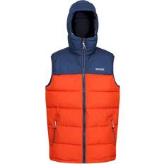 Men - Multicoloured Vests Regatta Nevado Heavyweight Sleeveless Body Warmer - Admiral Blue/Rusty Orange
