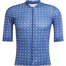 Adidas Shirts adidas Tempo 3-Stripes Sunshine Mosaic Cycling Jersey - Dark Blue/Wonder Silver
