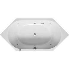 Whirlpool Bathubs Duravit D-Code Whirlwanne 1900 x 900 mm 2 Rückenschrägen Jet Project 760138000JP1000