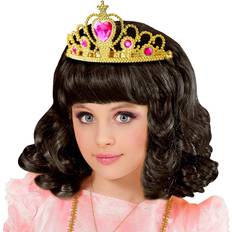 Widmann Huvudbonader Widmann Tiara Guld Med Rosa Stenar One Size