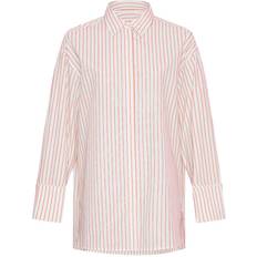 Msch Copenhagen erina Zenika Shirt STP Dam Långärmade Skjortor - Egret F Scarlet