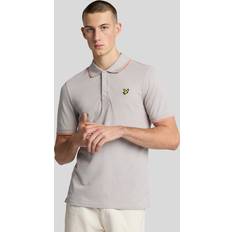 Lyle & Scott Gråa Pikétröjor Lyle & Scott Topp Herr Tipped Polo Shirt Gray