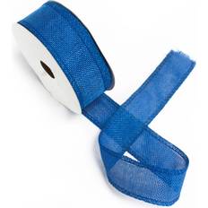 Blue Gift Wrap Ribbons Ancient Wisdom Natural Texture Ribbon 38mm x 20m Navy Blue