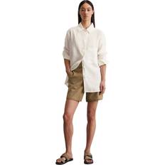 Damen Blusen Marc O'Polo Damen Bluse Aus Leinen - Weiss