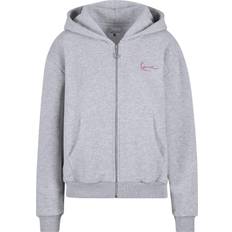 Karl Kani Signature Heart Cross Backprint Zip Hoodie - Grau/Pink