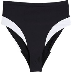Polyester Bikinis River Island Monochrome High Waisted Bikini Brief - Black