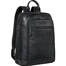 Stilord Watson Ryggsäck För Bärbar Dator 15,6 Inch Läderryggsäck Stor Vintage - Antracit