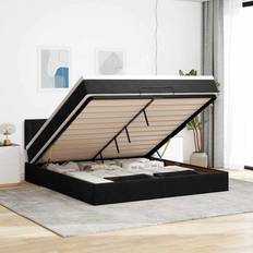 160 cm Sengepakker vidaXL Osmannisk Sengeramme Med Madras 160x200 cm Fløjl Sort Sengesæt