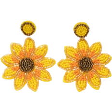 Shein Bead Decor Sunflower Drop Earrings