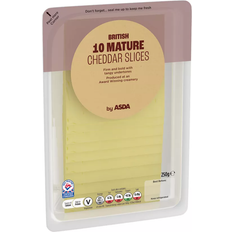 Asda British 10 Mature Cheddar Cheese Slices 250g 10pcs
