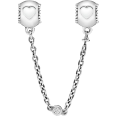 Pandora Dampärlor Embossed Hearts Safety Chain