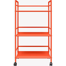 Novogratz Metall Rullande Vagn Orange Cache Röd Rullbord 29x43cm
