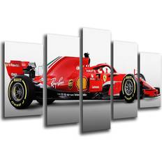 Väggdekor på rea Cuadros Cámara Väggmålning Formel 1 Bil Ferrari F1 SF71-H 165 x 62 cm Väggdekor 165x62cm 5st