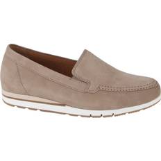 Dame - Nubuck Hjemmesko Gabor Sneaker Loafer - Beige