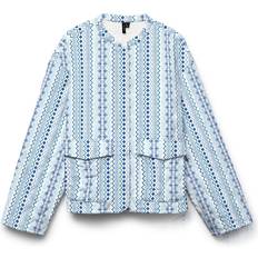 Vero Moda Vmmimi Quiltet Jakke - Blå/Lyseblå/Hvid