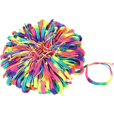 Shein Rainbow Colored HandWoven Rope Bracelets Gradient Color Adjustable Bracelets Rainbow MultiPiece Friendship Bracelets For Boyfriends And Girlfrien