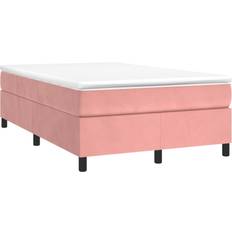 vidaXL Boxspringbett mit Matratze 120x190 cm Rosa Boxspringbett