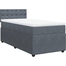 vidaXL mit Matratze Dunkelgrau 80x200 cm Boxspringbett 80x200cm