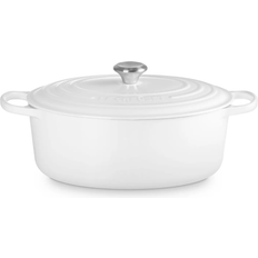Le Creuset Signature Cast Iron Oval Oven 8 Qt Sea Salt with lid 2 gal