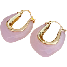 Shein pair Fashionable Versatile And Elegant UShaped Hoop Earring