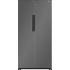 Freestanding Fridge Freezers - Grey ElectrIQ 430L Side By Side American Fridge Freezer Grey