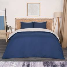 Brentfords Plain With Duvet Cover Blue, Grey (230x220cm)