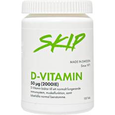 Vitamin d 50 Skip Nutrition D-Vitamin tabletter 50 µg 100 100 st