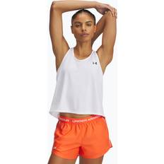 Under Armour Women Tank Tops Under Armour Womens Training Tech Swing Tank - White/Black