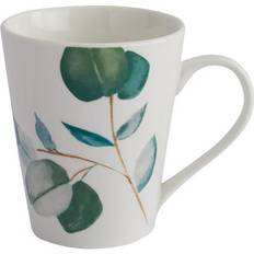 Dunelm Eucalyptus Green/White Mug