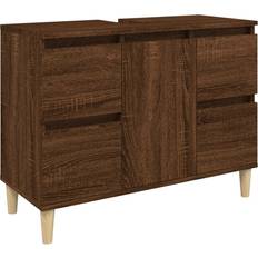 vidaXL Sink Cabinet Brown Oak Engineered Wood