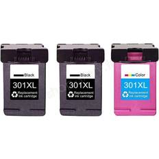 Pack de 3 Cartouches 301 XL Compatibles pour Imprimante HP 301 XL