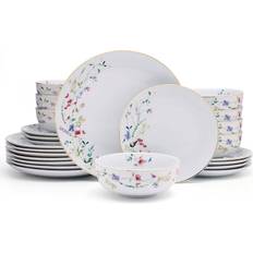 White dinnerware sets Mikasa Kalina Metallic Dinner Set 24pcs