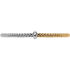 White Gold - Women Bracelets Fope 18ct Yellow & White Gold Bicolour Diamond Flex'it Bracelet - L