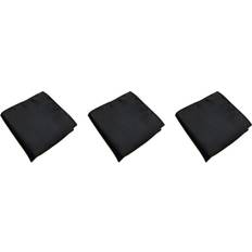 Black Handkerchiefs Tlily Men's Pocket Hanky Plain Color Wedding Party Square Hankerchief - Black