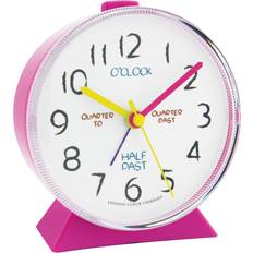 Pink Alarm Clocks London Clock Company Alarm Tell The Time Pink 11cm H X 10cm W X 5cm D