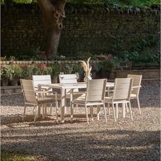 Pacific Lifestyle Aruba Outdoor 6 Seater 170 cm Beige Patio Dining Set