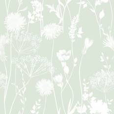 Muriva Muriva Catherine Lansfield Meadowsweet Floral Wallpaper 10m x 53cm Green