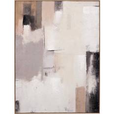 Pacific Lifestyle Natural Grey Abstract Canvas 120cm H x 90cm W Framed Art
