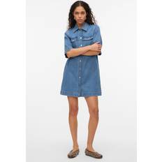 Vero Moda Blåa Klänningar Vero Moda Klänning - Medium Blue Denim