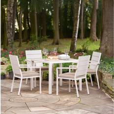 Pacific Lifestyle Aruba Outdoor 4 Seater 90cm Beige Patio Dining Set